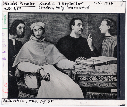 Vorschaubild Sebastiano del Piombo: Kardinal Bandinello Sauli und Gefolge. London, Sammlung Harewood 